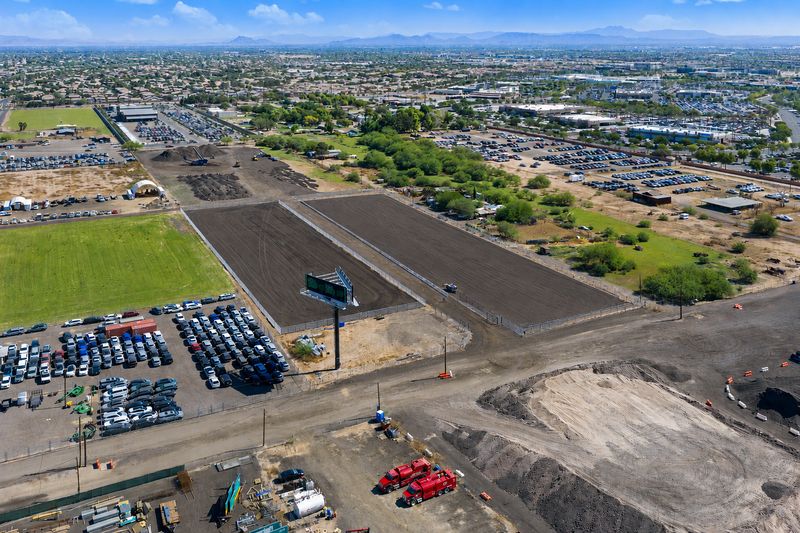 Gilbert Yards property and Loop 202 from the northeast